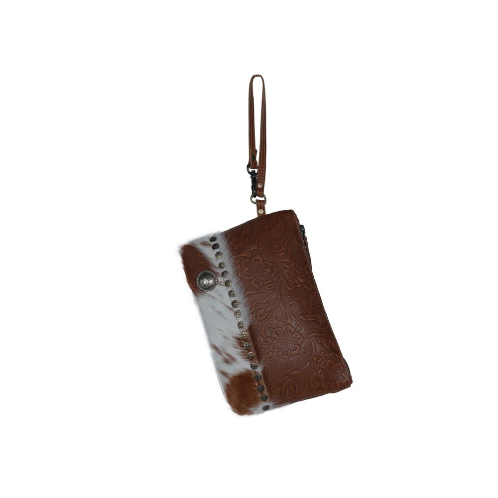 TOOLED COWHIDE BAG