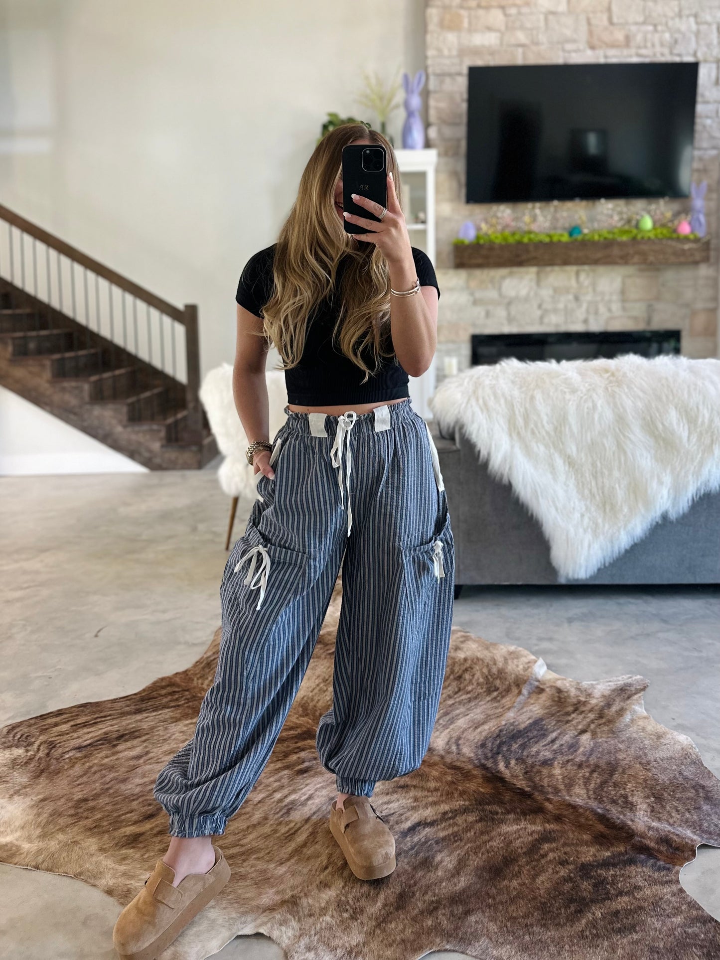 BLUE STRIPED JOGGER PANT
