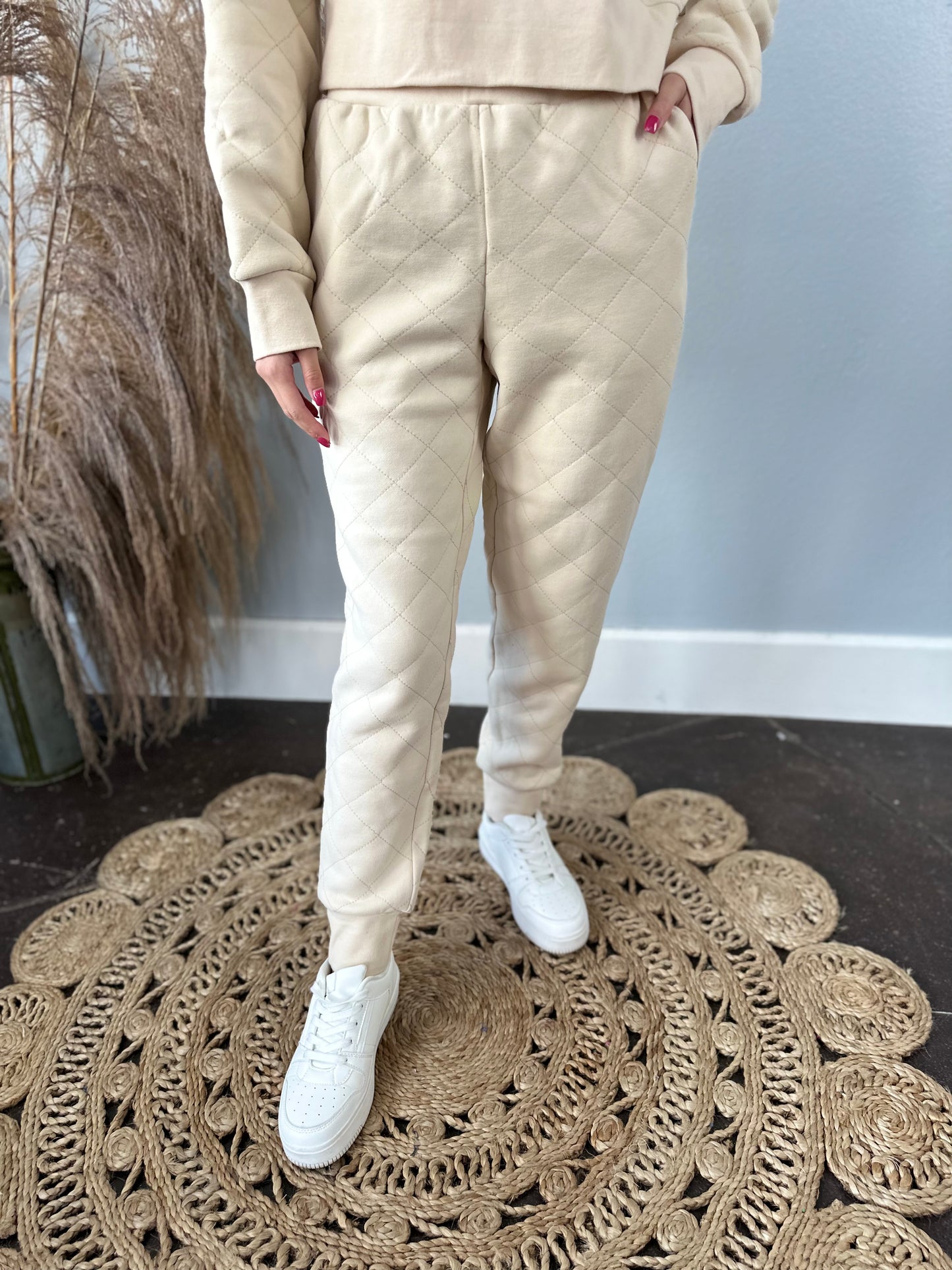 QUILTED JOGGER SET