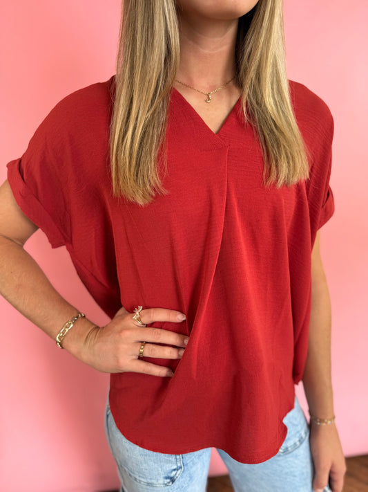 RUST FLOWY TOP