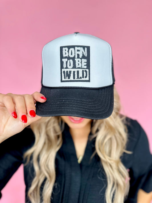 BLACK/WHITE BORN TO BE WILD HAT