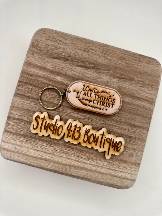 WOODEN KEYCHAIN
