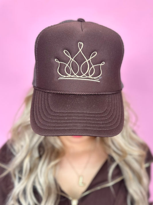 BROWN CROWN TRUCKER HAT
