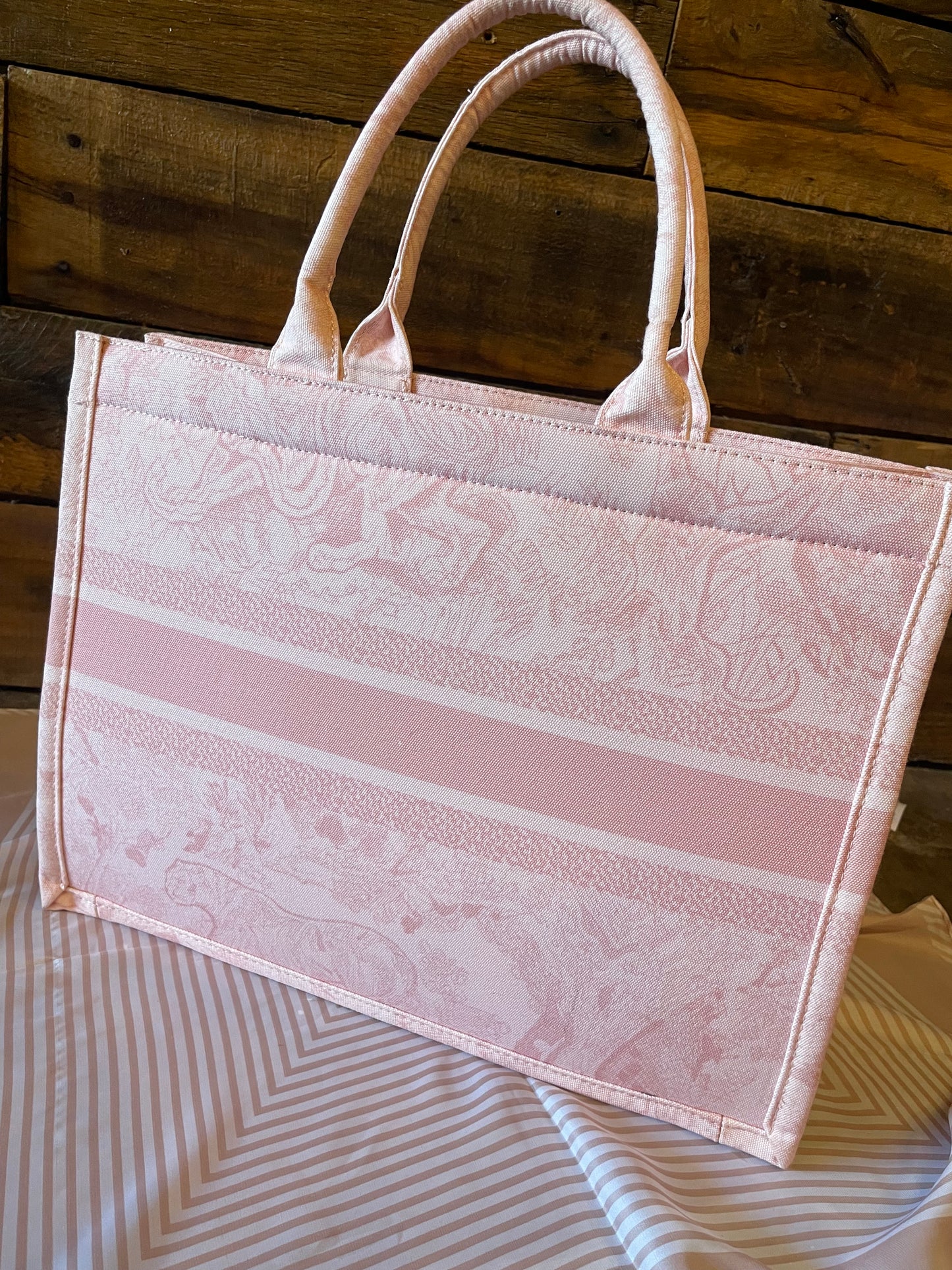 PEACH CANVAS TOTE