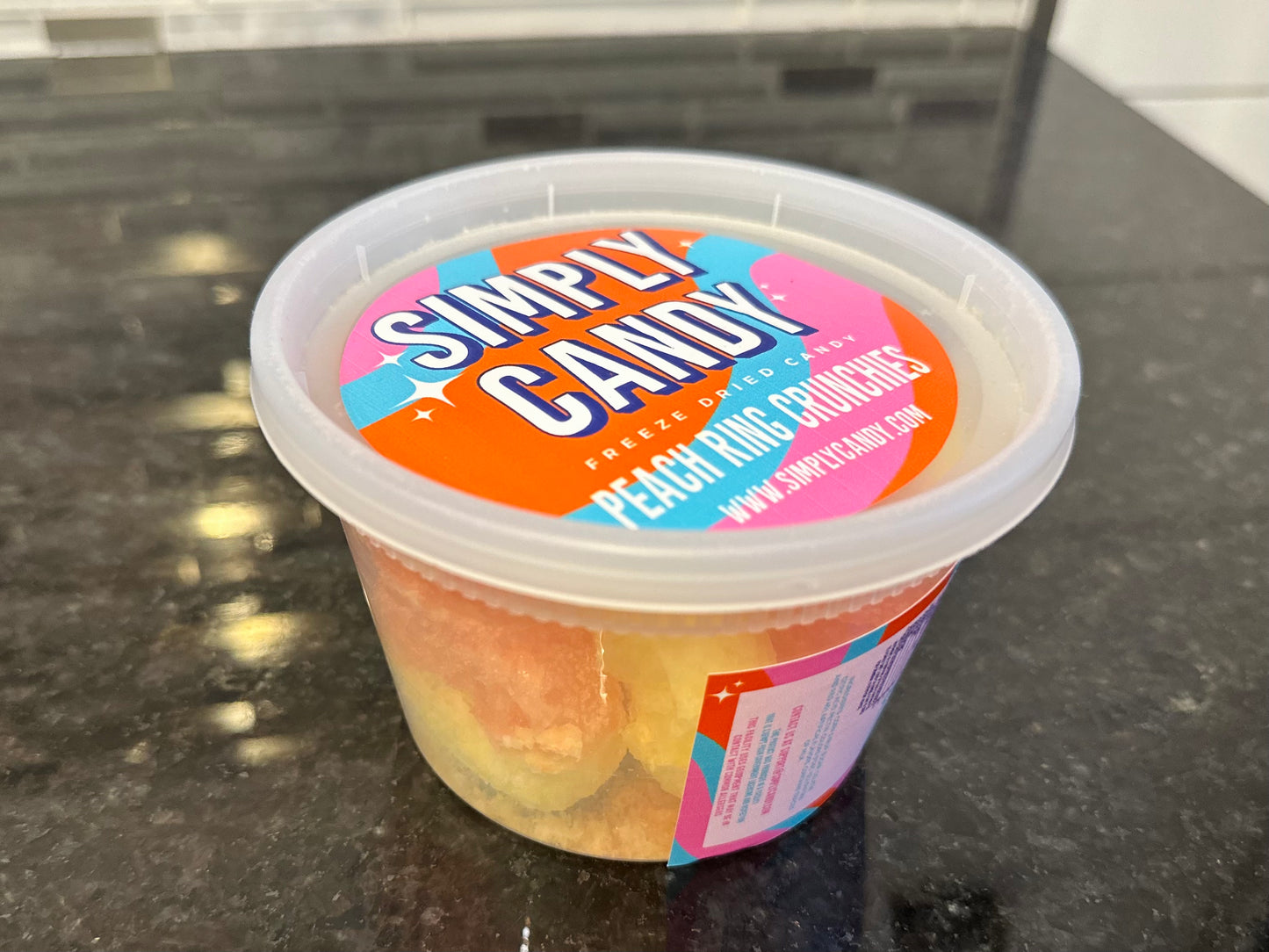 FREEZE DRIED PEACH RING CANDY