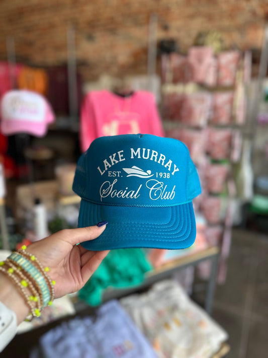 BLUE L M SOCIAL CLUB BOAT TRUCKER HAT