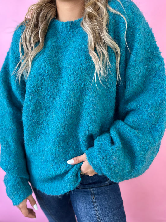 SUPER SOFT OCEAN BLUE SWEATER