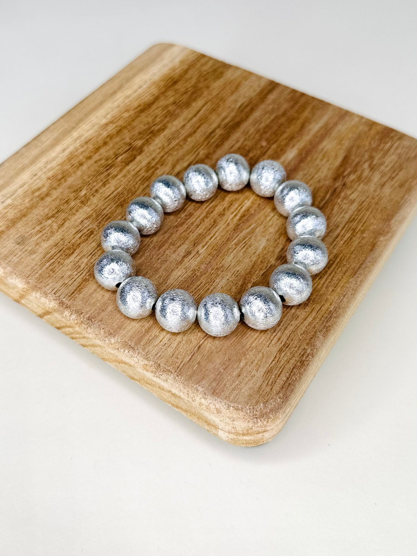 SILVER BEADED BRACELET