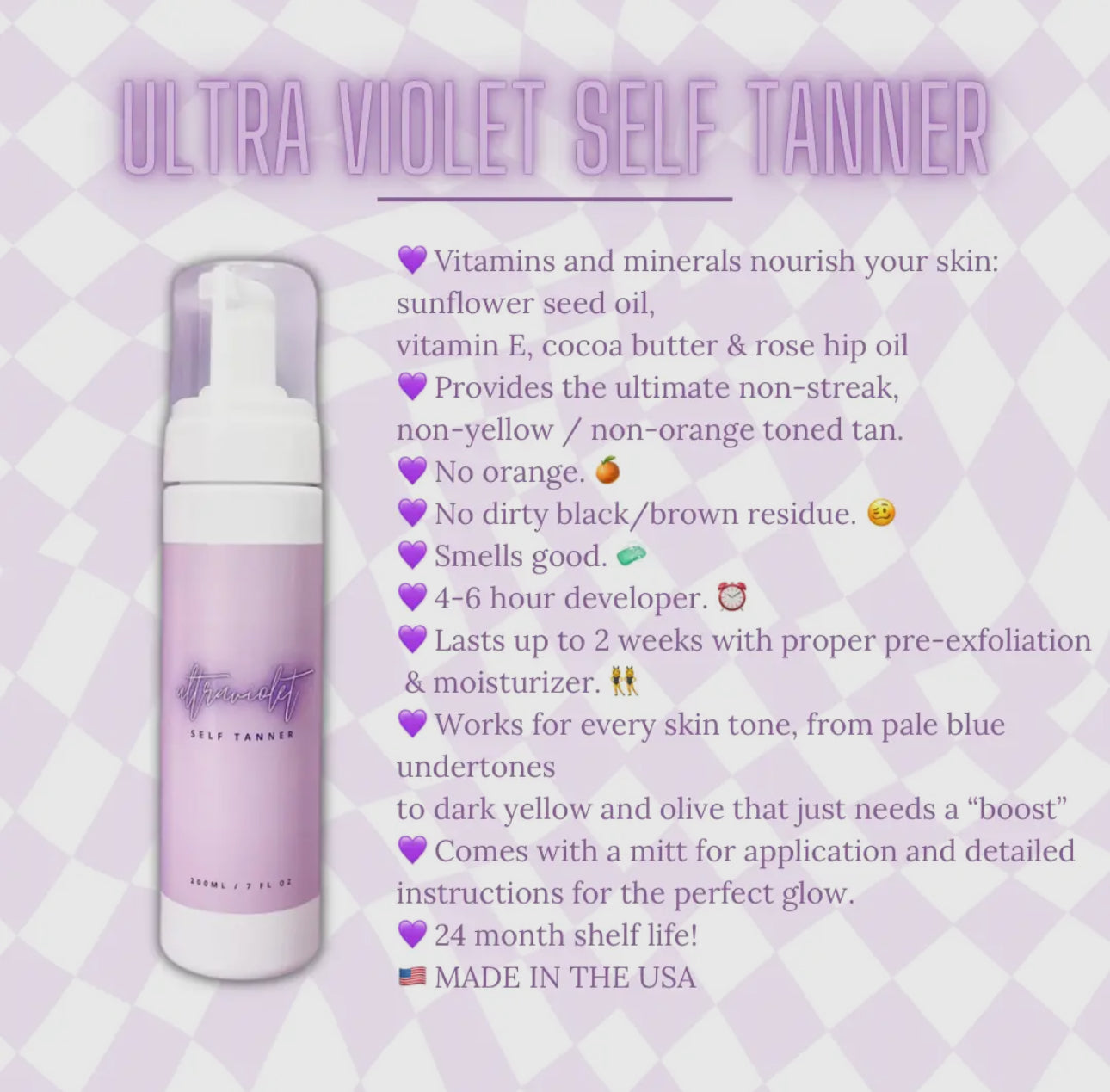 ULTRA VIOLET SELF TANNER