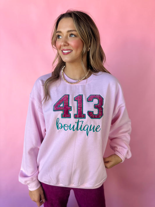 413 BOUTIQUE PINK SWEATSHIRT