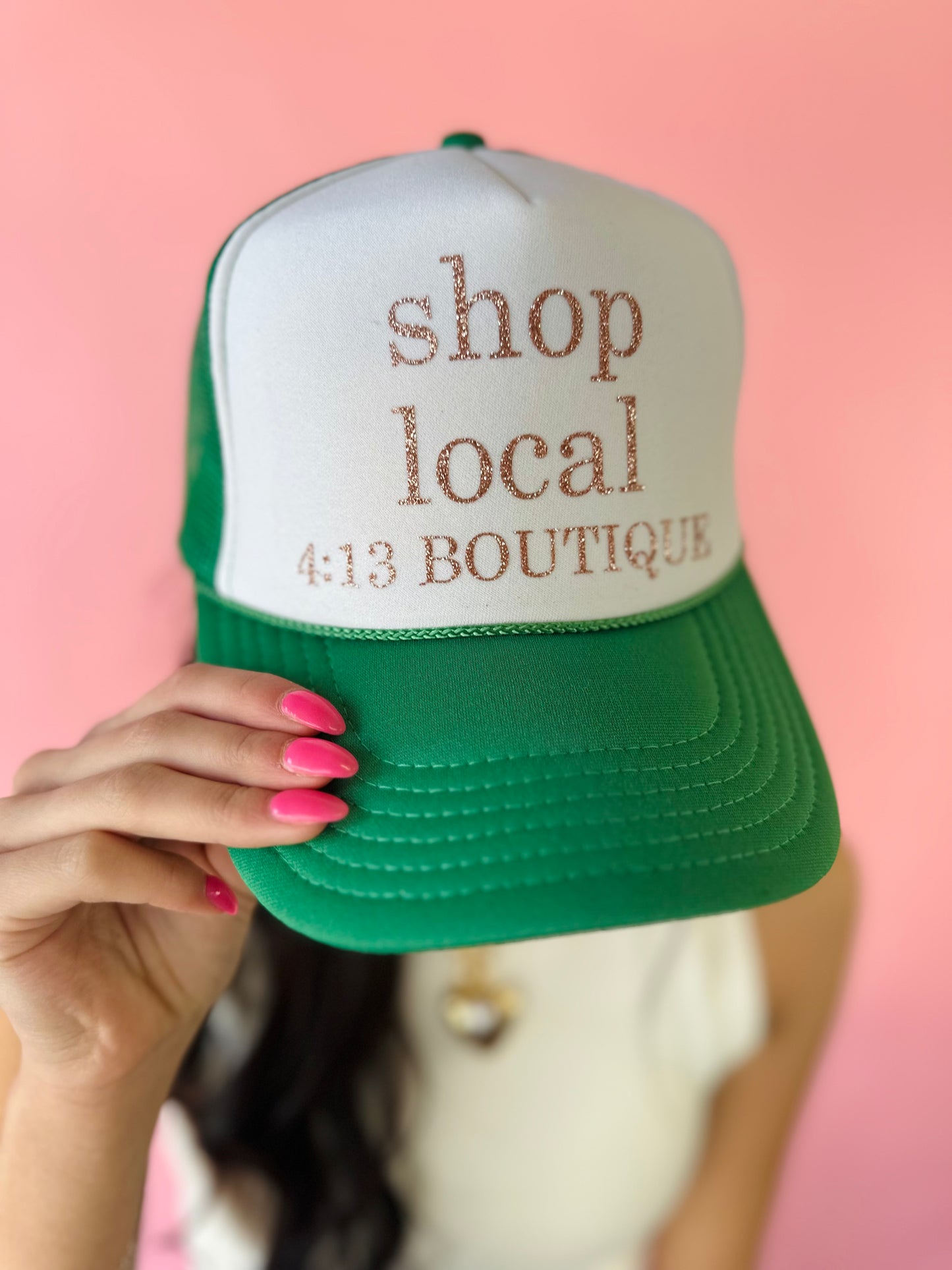 GREEN SHOP LOCAL TRUCKER HAT