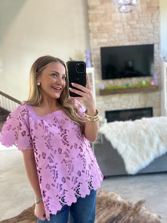 LILAC OVERLAY TOP