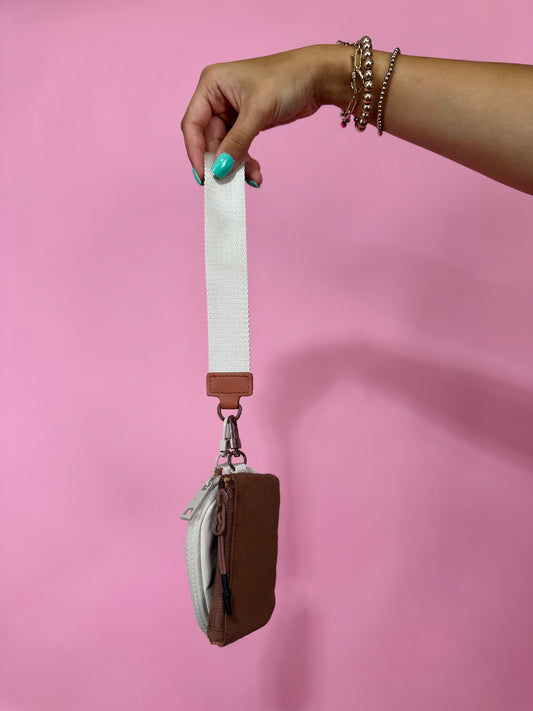 BROWN/TAN DUAL WRISTLET
