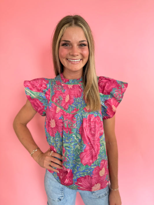 MULTI FLORAL TOP