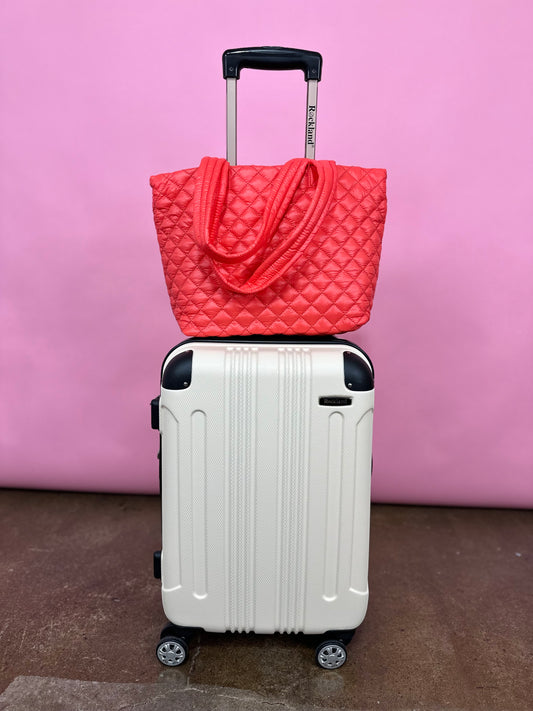 TANGERINE TROLLEY SLEEVE TOTE