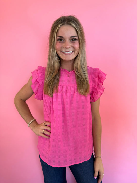HOT PINK LIGHTWEIGHT TOP