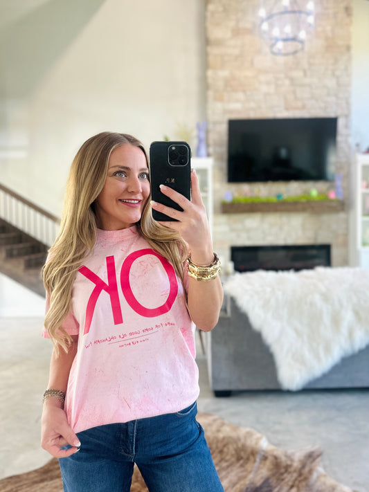 PINK OK TEE