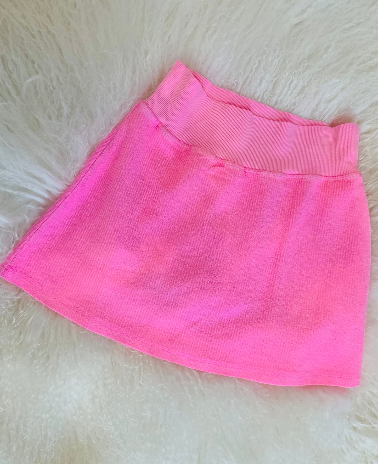 PINK CORDED SKORT
