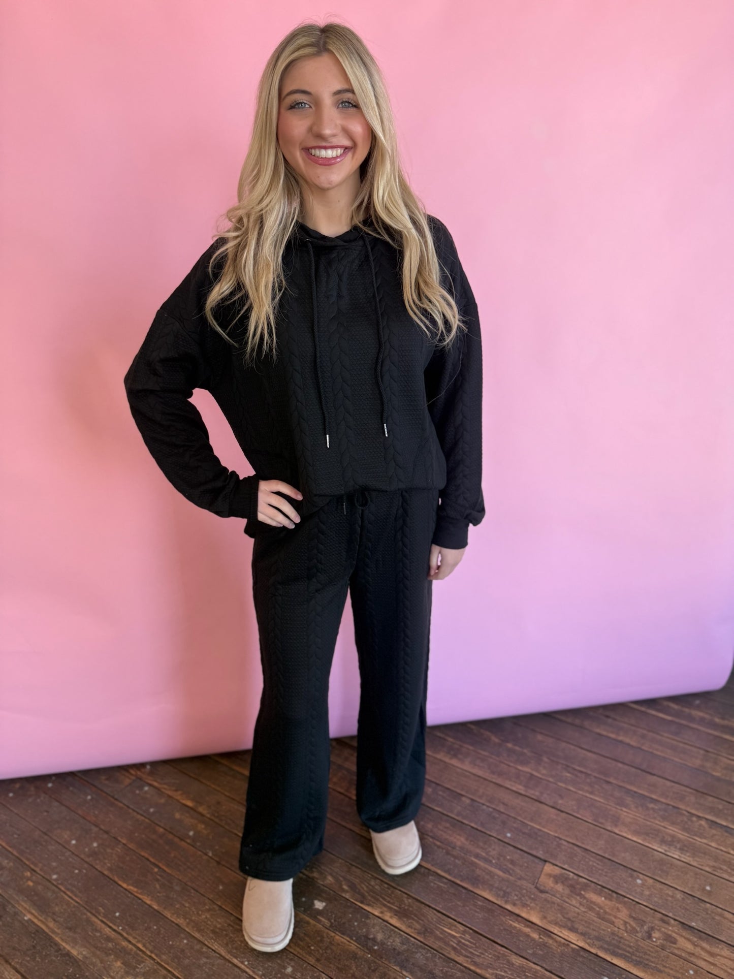 THE PERFECT HOODED SET BLACK