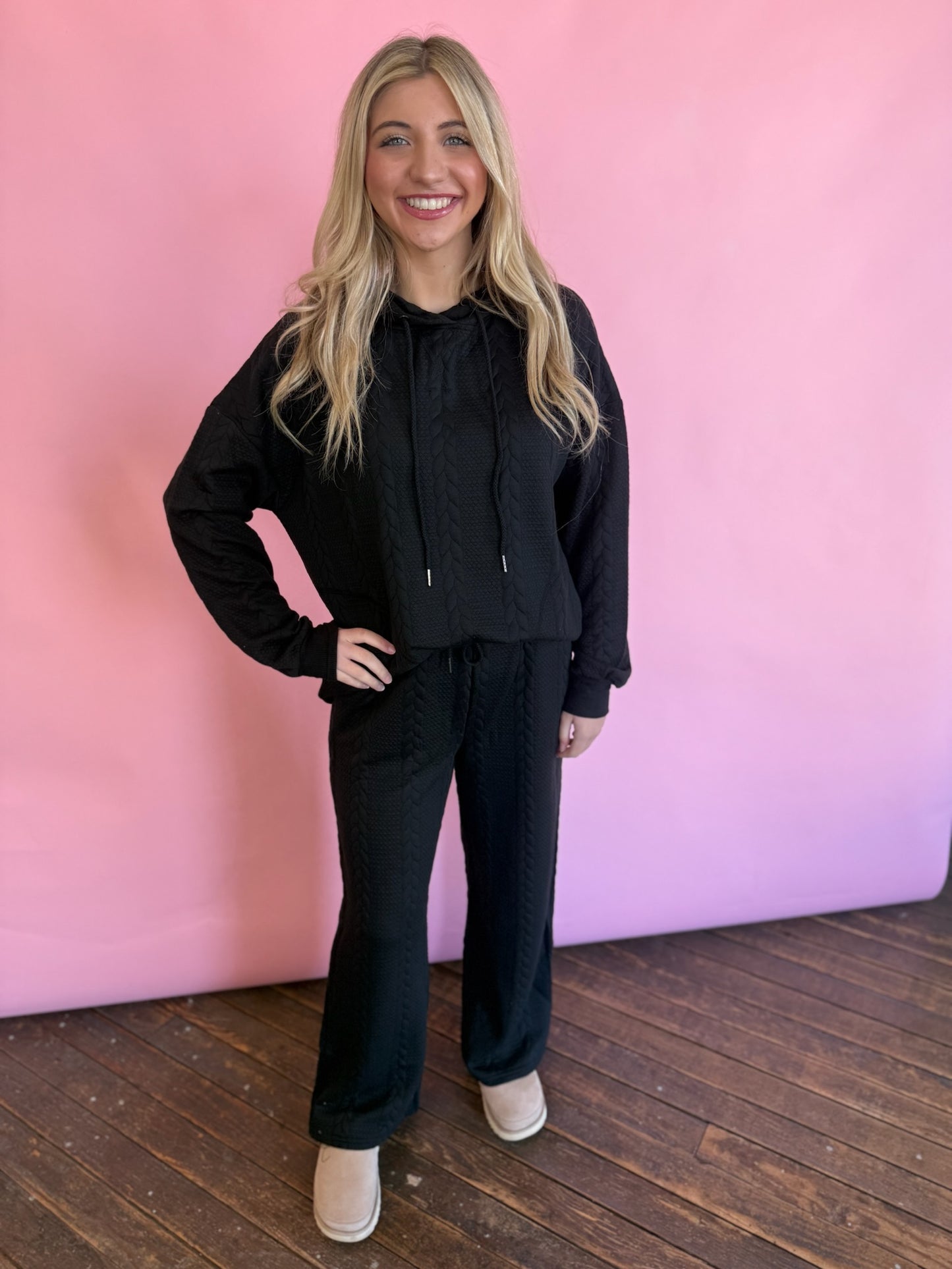 THE PERFECT HOODED SET BLACK