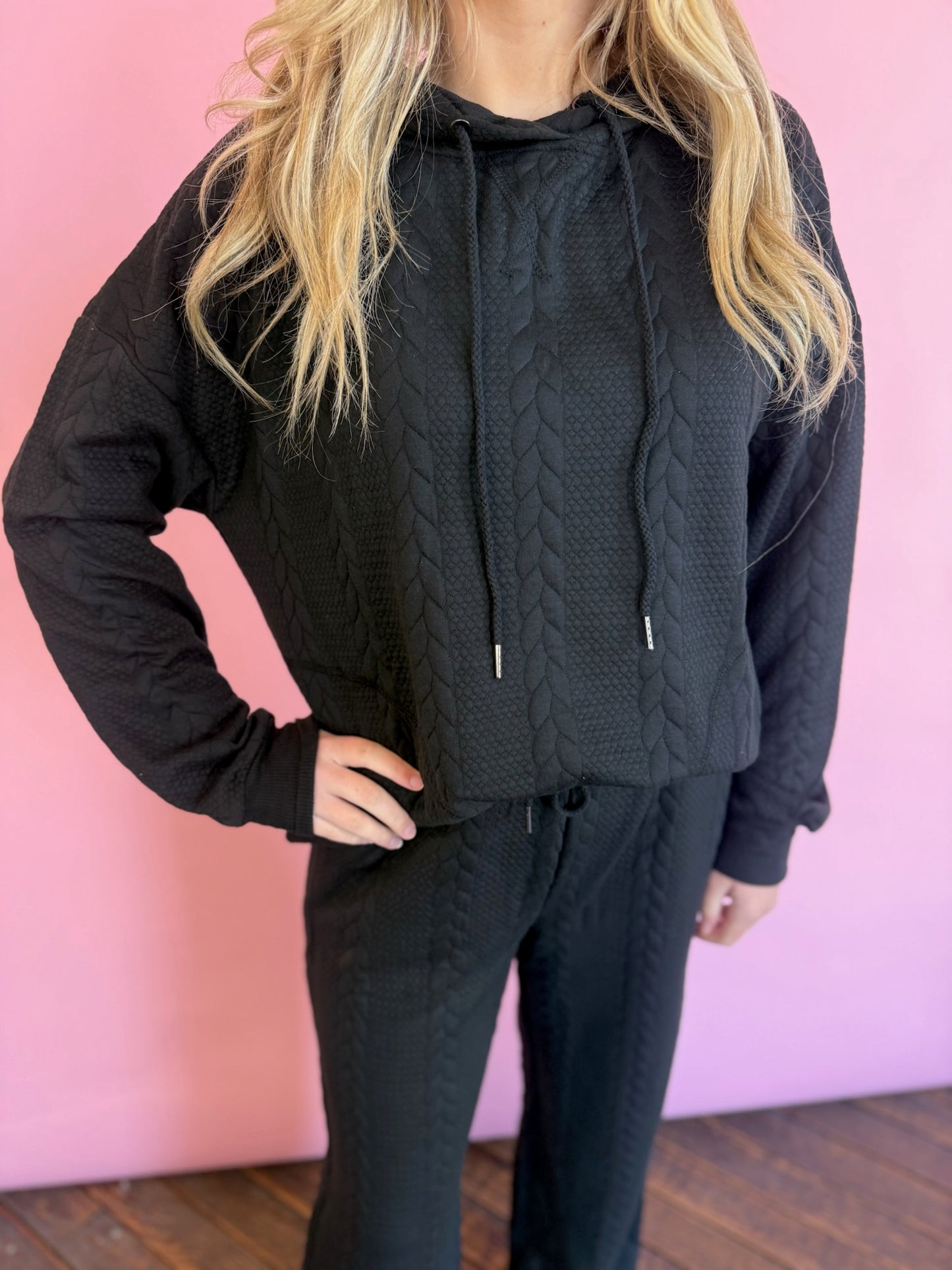 THE PERFECT HOODED SET BLACK