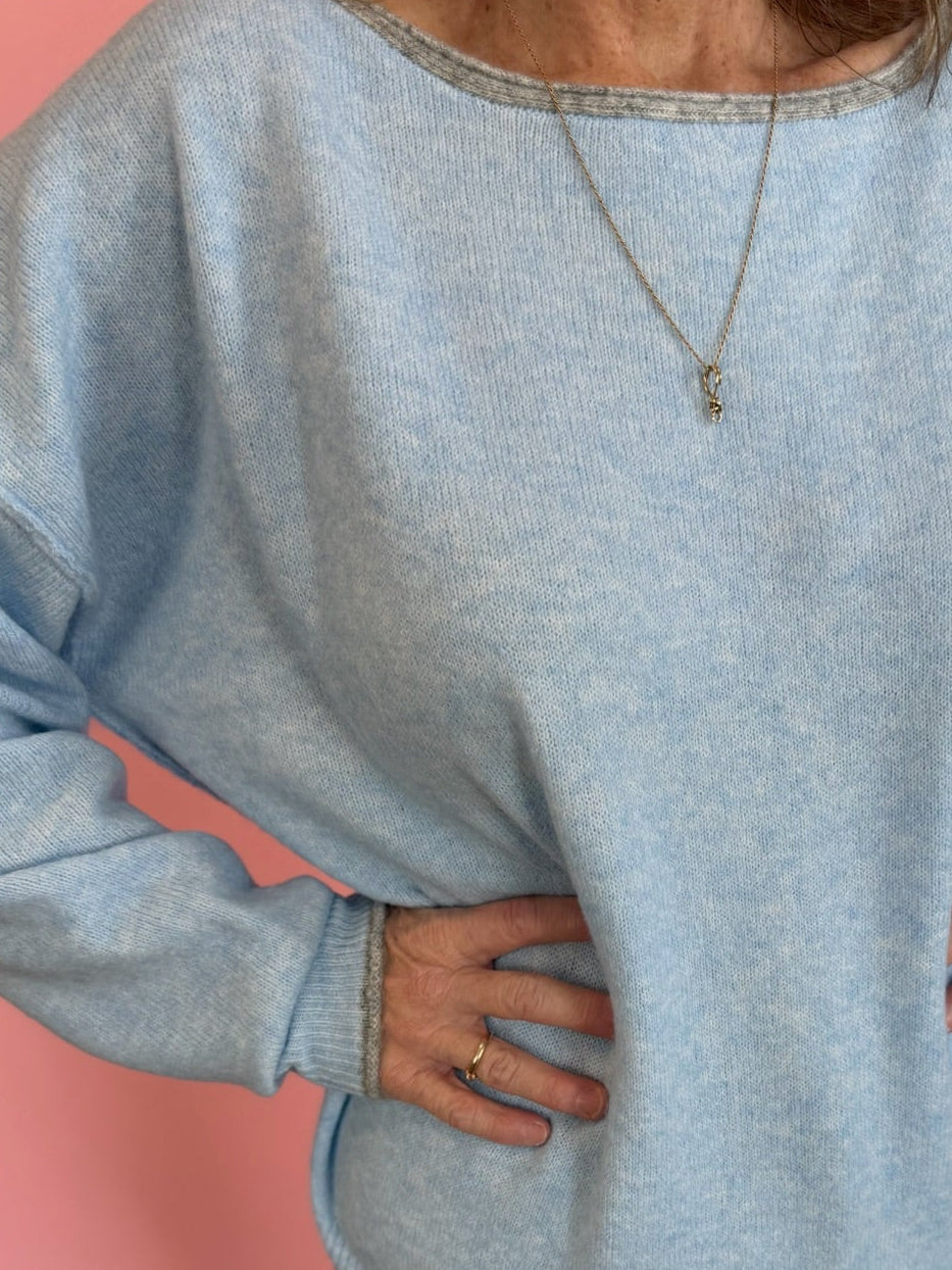 BABY BLUE SOFT SWEATER