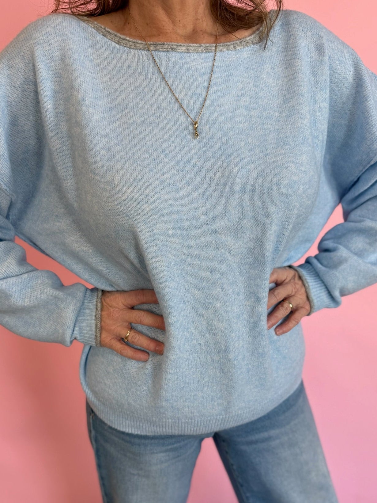 BABY BLUE SOFT SWEATER