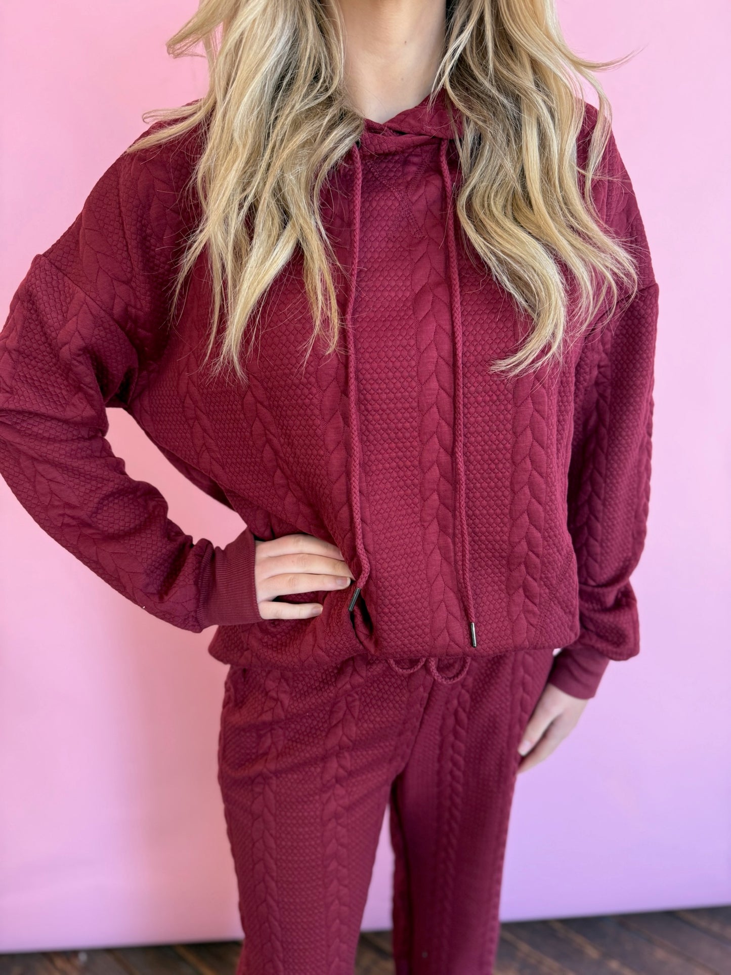 THE PERFECT HOODED SET BURGUNDY