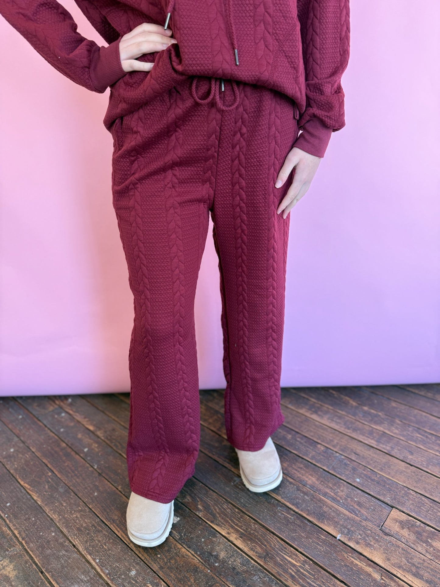 THE PERFECT HOODED SET BURGUNDY