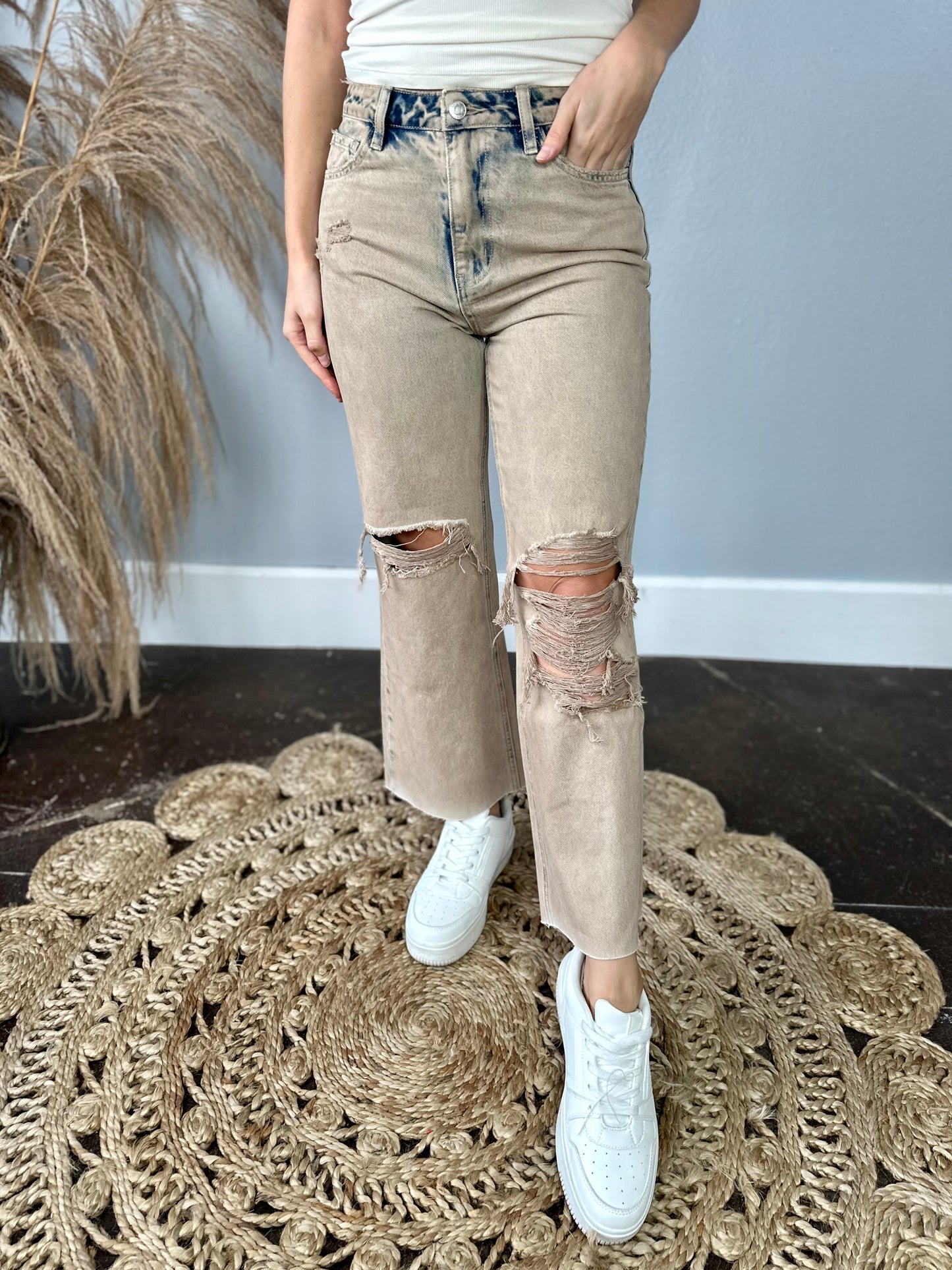 GRUNGE VINTAGE 90s CROP FLARE