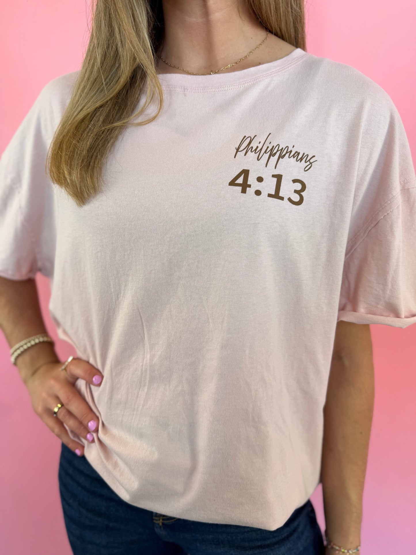 PHILLIPIANS 4:13 BLUSH TOP