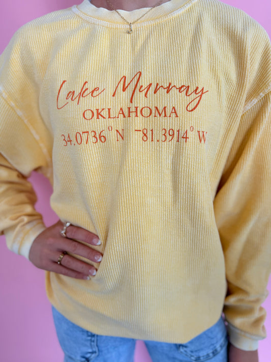 LAKE MURRAY YELLOW CORDED CREW