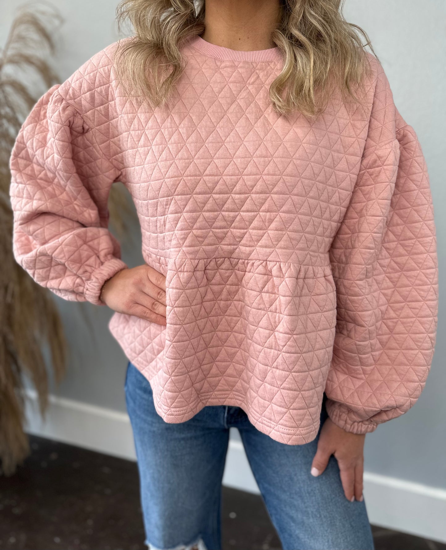 BLUSH QUILTED TOP
