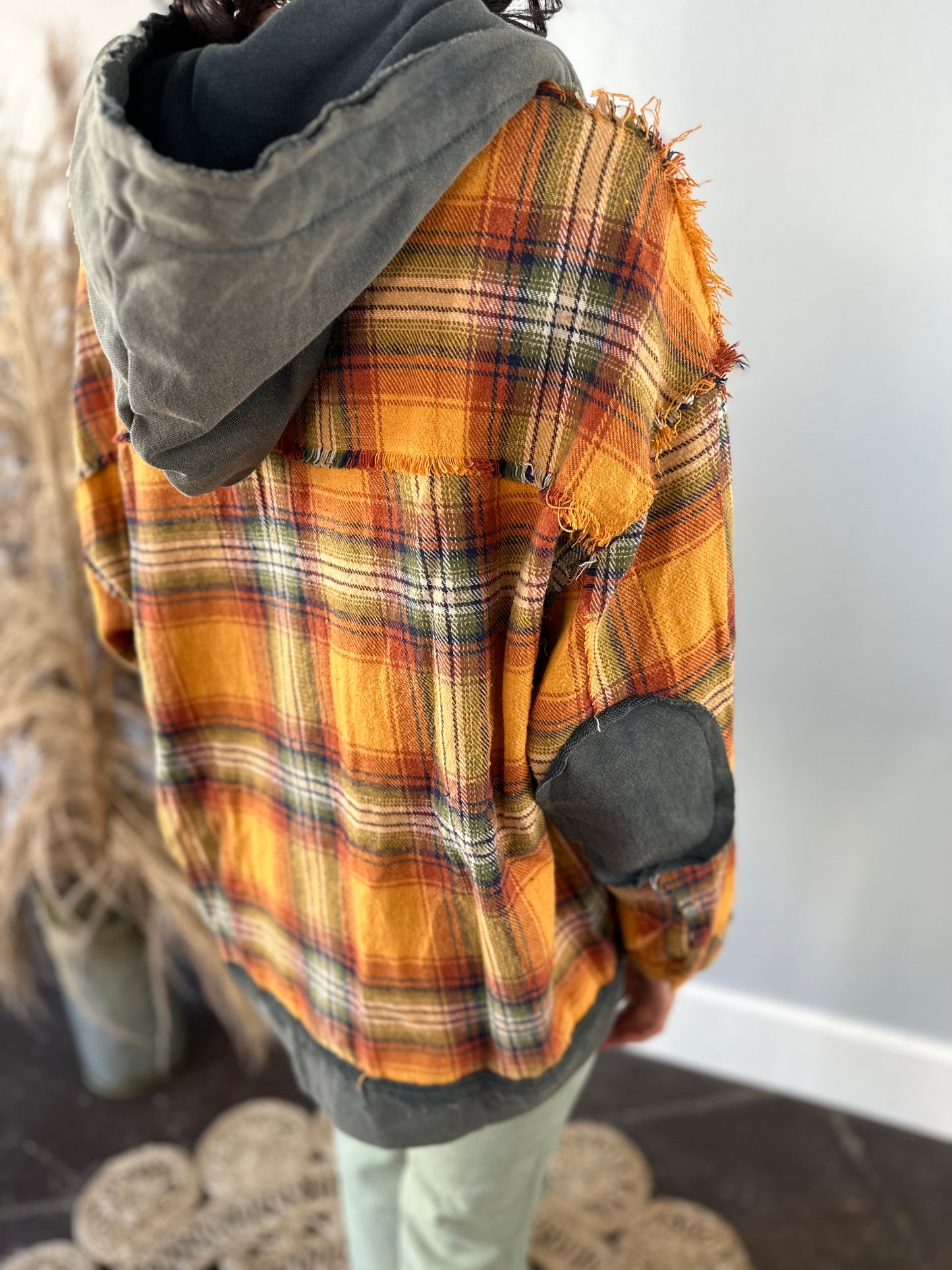 HOODED FLANNEL JACKET