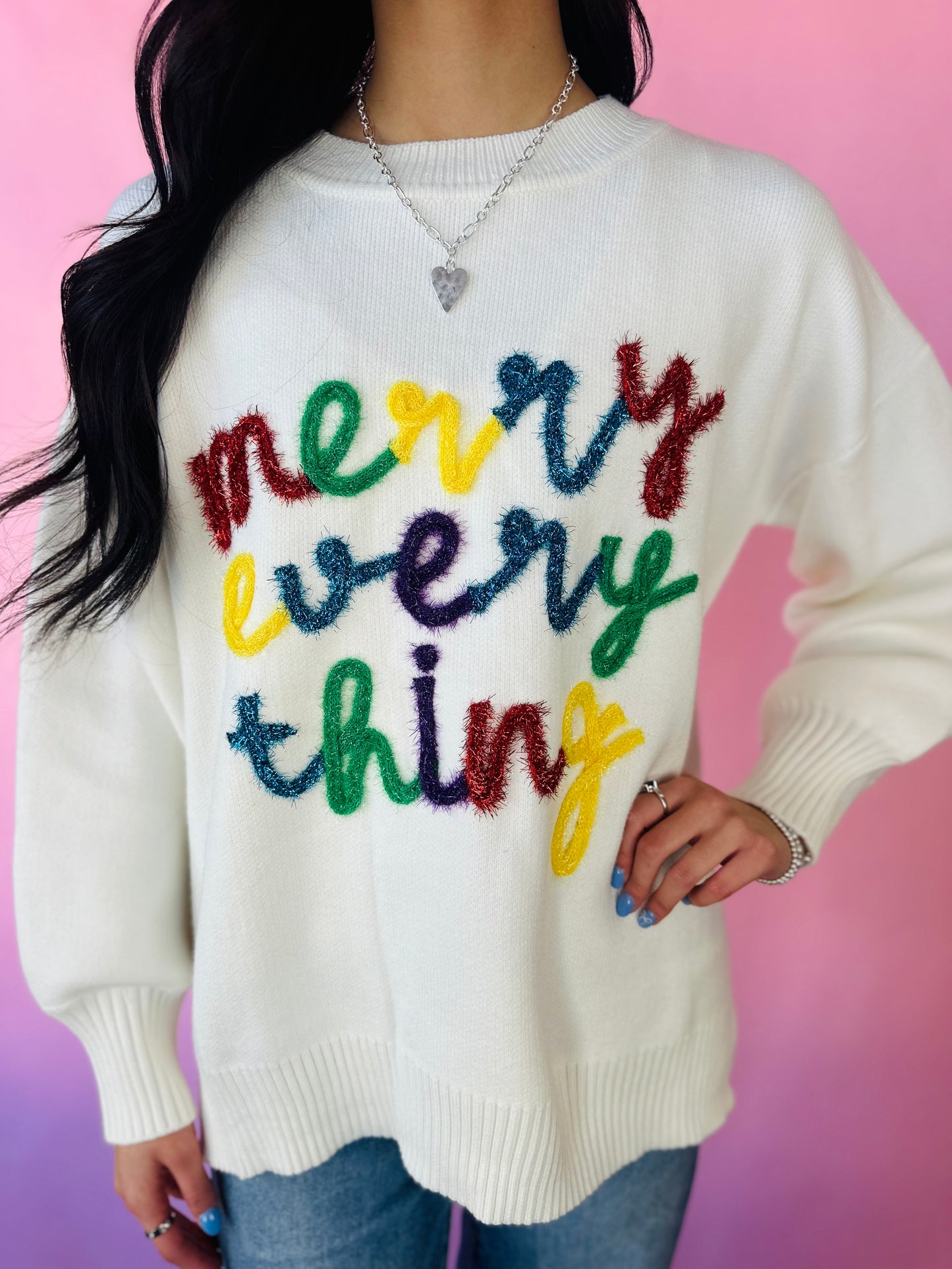 MERRY EVERY THING SWEATER