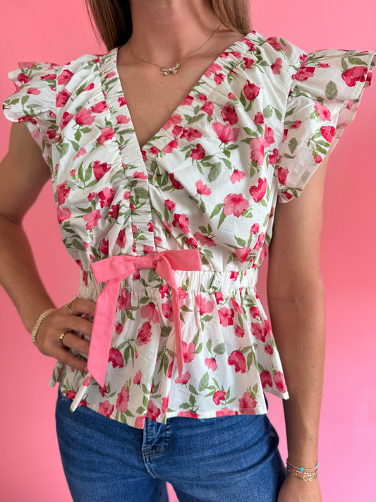 RED FLOWER TOP