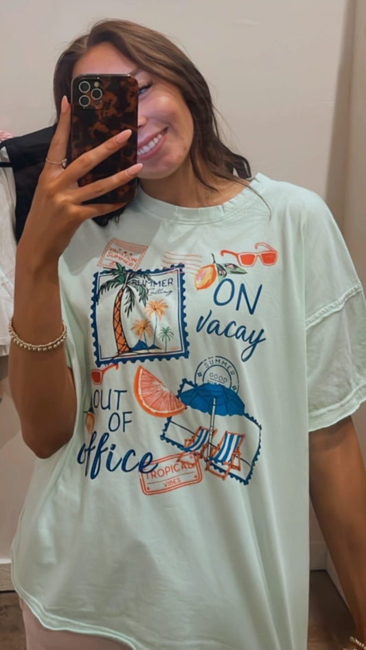 MINT ON VACAY TEE