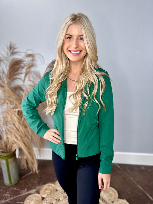 BLACK DEFINE ZIP UP JACKET