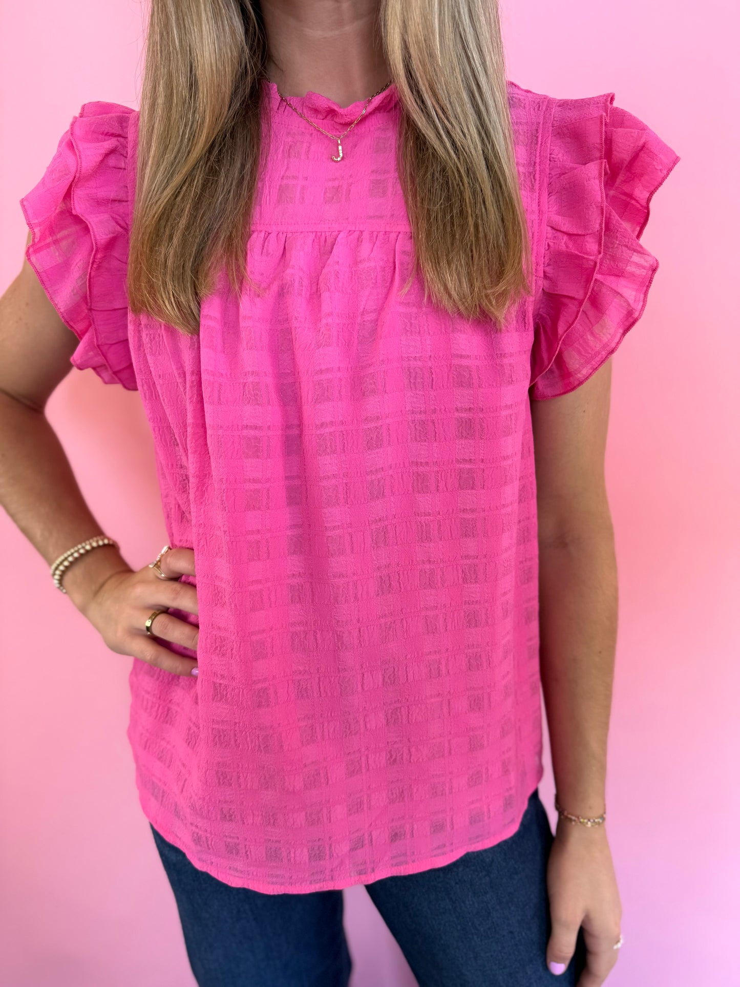HOT PINK LIGHTWEIGHT TOP