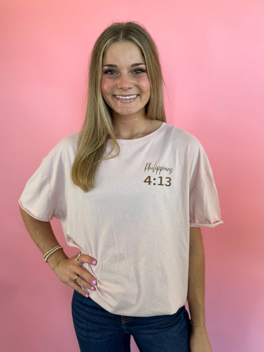 PHILLIPIANS 4:13 BLUSH TOP