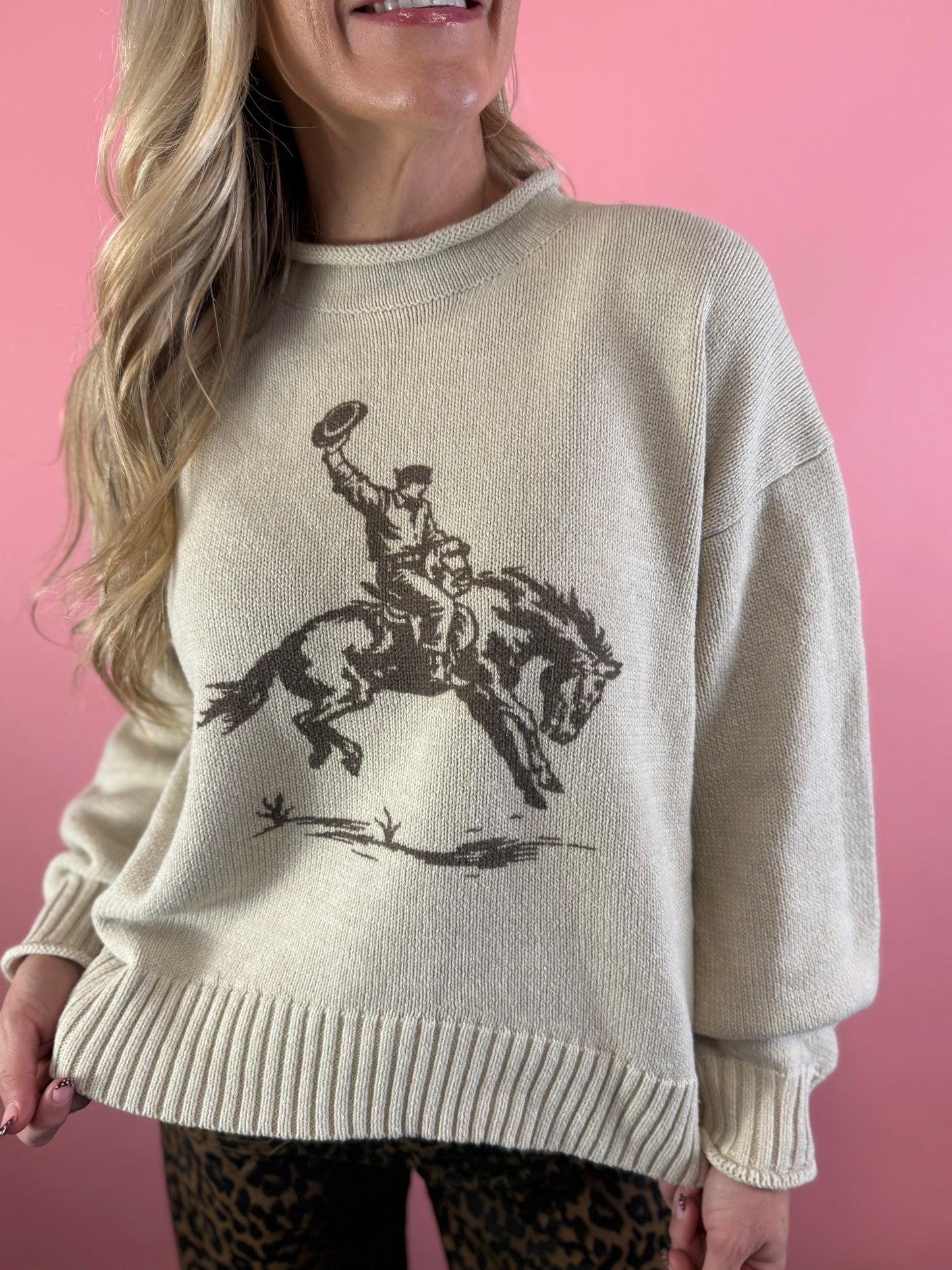 TAN WILD WEST SWEATER