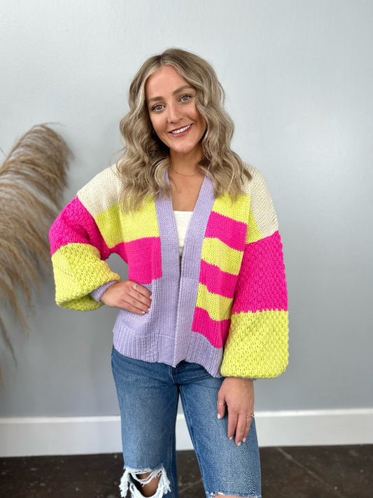 BRIGHT COLORS CARDIGAN