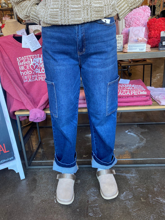 JB WIDE LEG CARGO JEANS