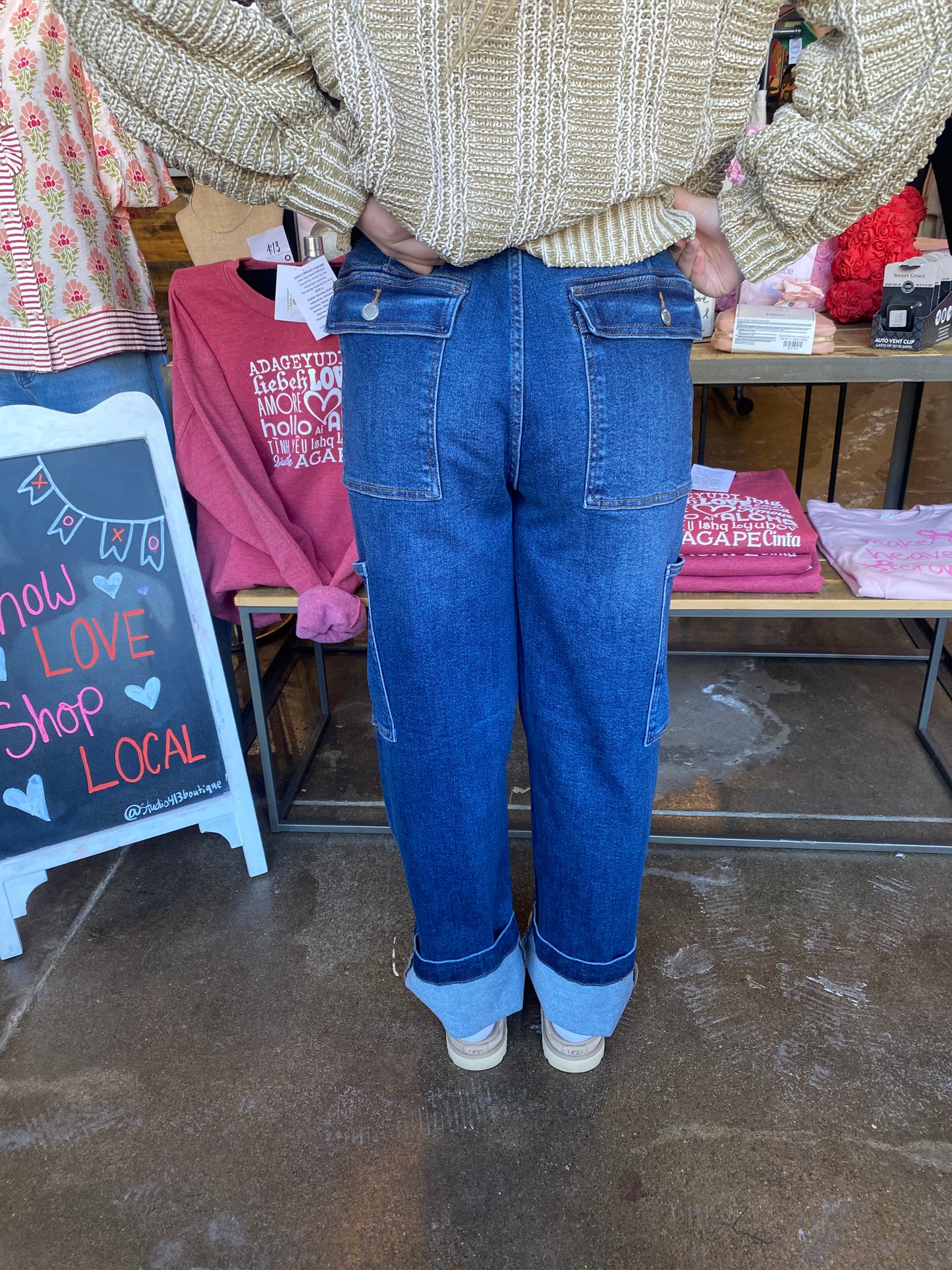 JB WIDE LEG CARGO JEANS