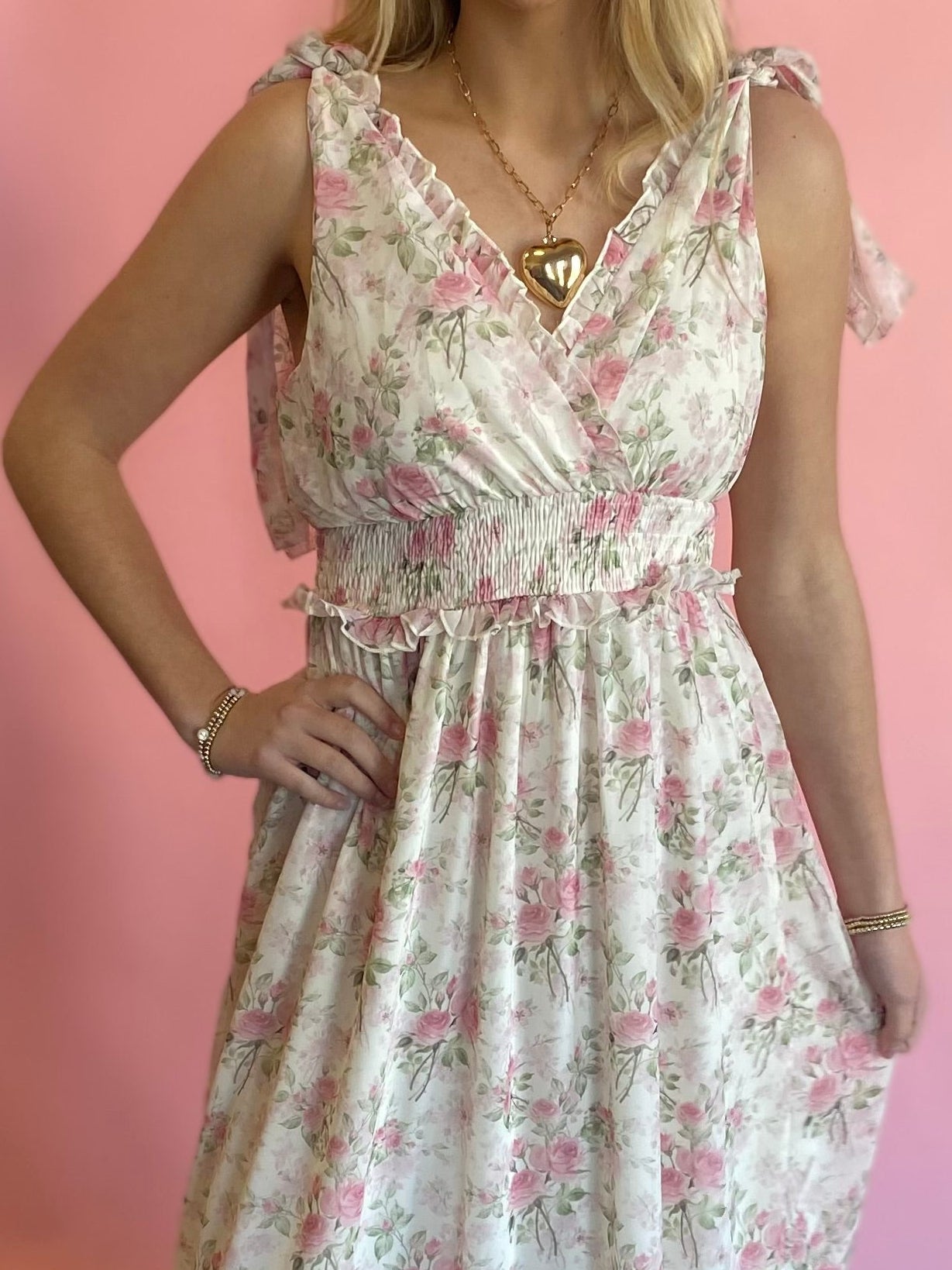 PINK ANTIQUE ROSE SUNDRESS