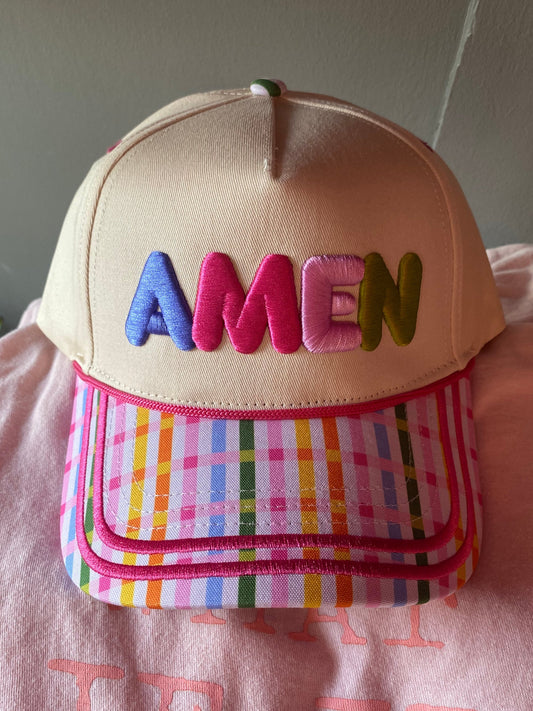 COLORFUL AMEN TRUCKER HAT