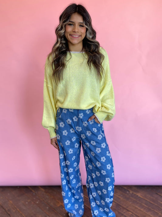 DAISIES FOR DAYS DENIM JEANS