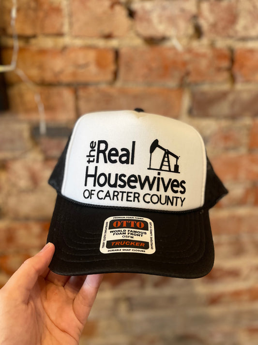 B/W REAL HOUSEWIVES TRUCKER HAT
