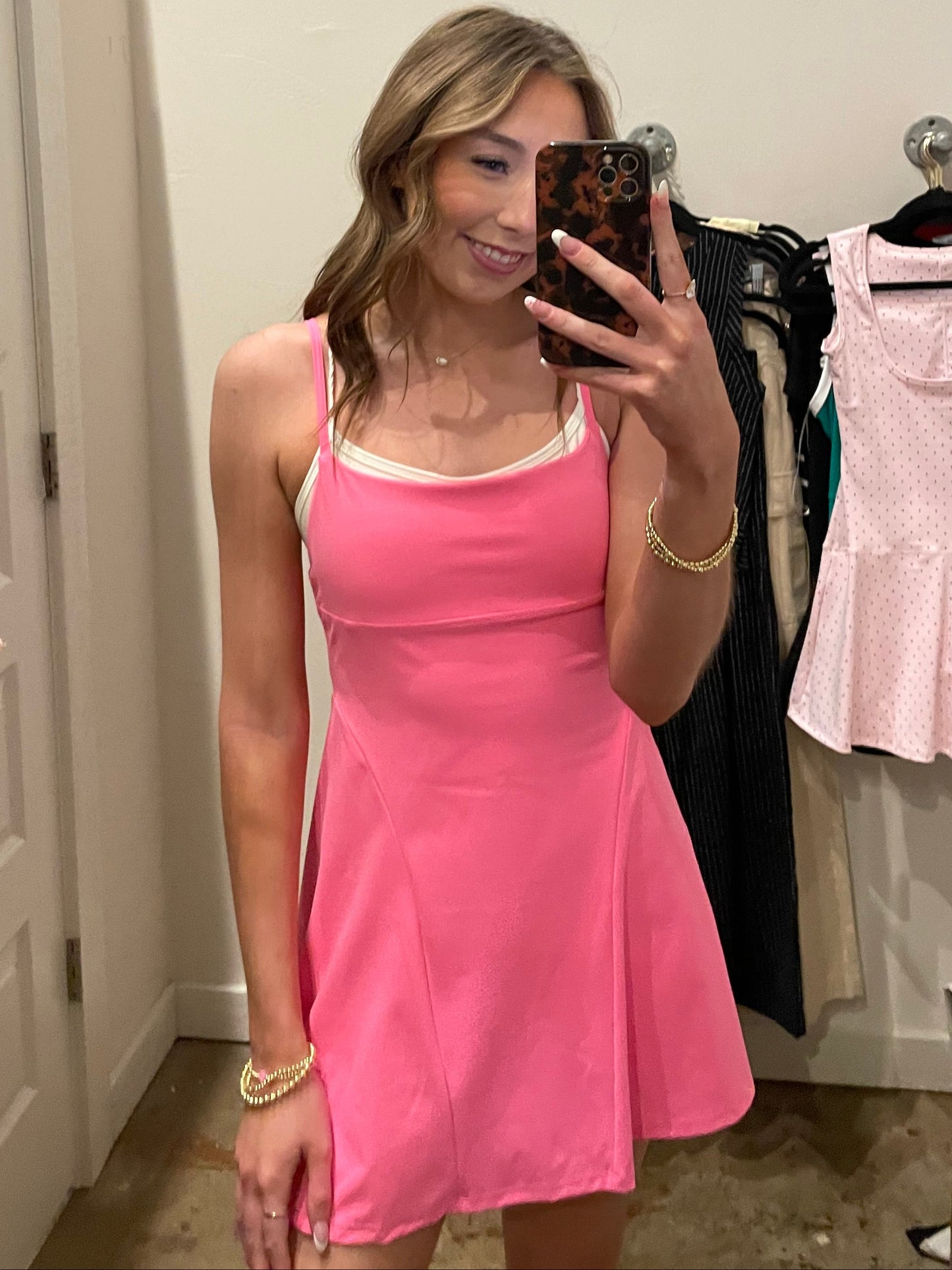 PINK LAYERED ATHLETIC DRESS