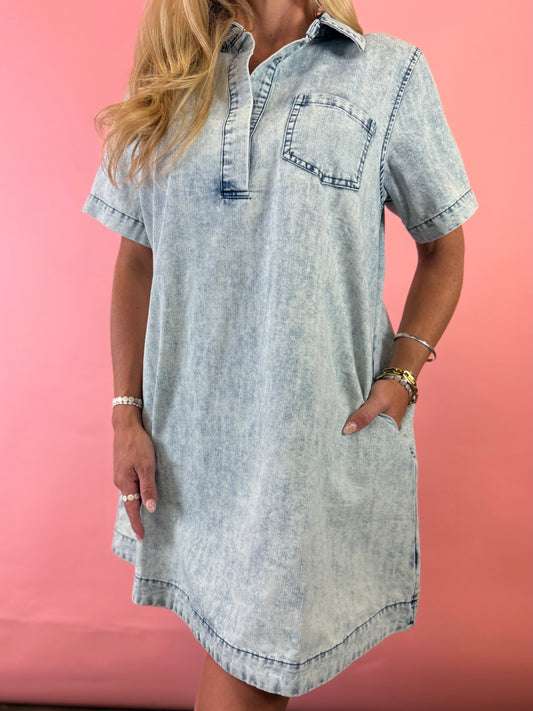 SIMPLE DENIM DRESS
